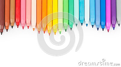 Multicolored Felt Tip Pens Stock Photo