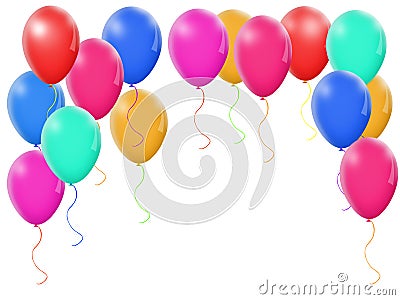 Multicolored festive balloons. Stock Photo