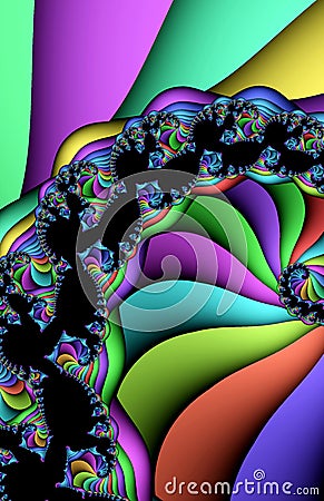 Multicolored fractal pattern Stock Photo