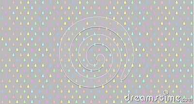 Multicolored geometric regular pattern of drops, seamless abstract vector background Vector Illustration
