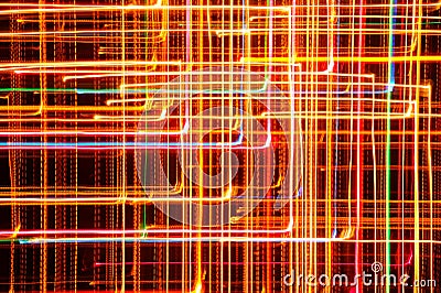 Multicolored Glowing Geometric Lines Stock Photo