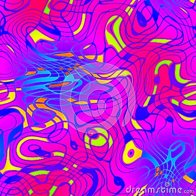 Multicolored grafity seamless pattern. Soft abstract geometric pattern Stock Photo