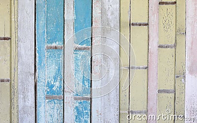 Multicolored grunge wooden wall Stock Photo