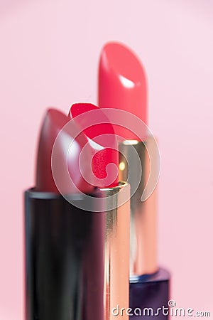 Multicolored lipstick close-up Stock Photo