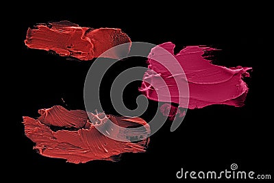 Multicolored lipstick smudge Stock Photo