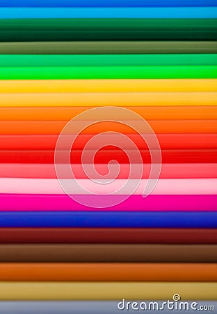 Multicolored markers or felt-tip pens Stock Photo