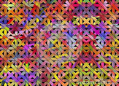 Multicolored painted fence background Stock Photo