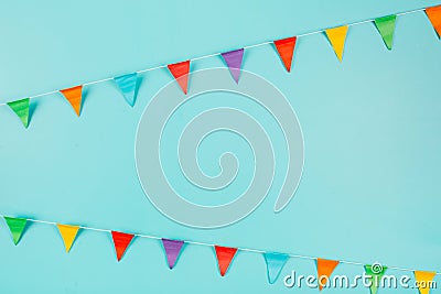 Multicolored paper flags Stock Photo