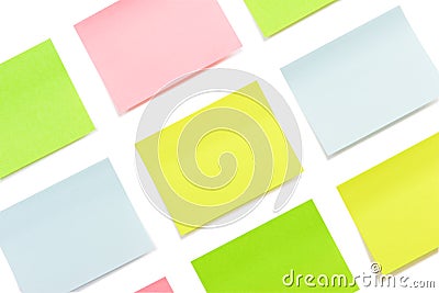 Multicolored paper stickers isolated Stock Photo