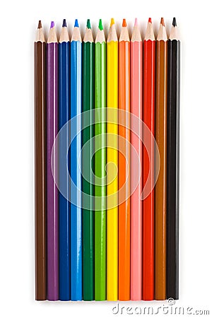 Multicolored pencils Stock Photo