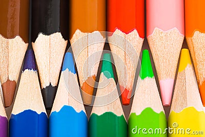 Multicolored pencils Stock Photo