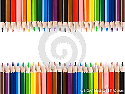 Multicolored pencils Stock Photo