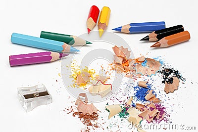 Multicolored pencils Stock Photo