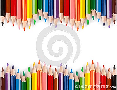 Multicolored pencils Stock Photo