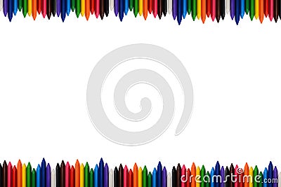 Multicolored pencils with free space for text. Stock Photo