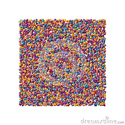 Multicolored Pieces, squared shape, 3d rendering, abstract background Stock Photo