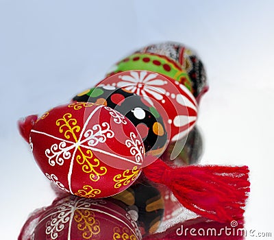 Multicolored pysanka. Stock Photo