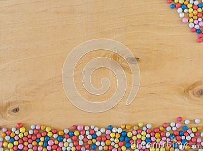 Multicolored round sugar candies Stock Photo