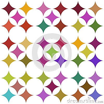 Multicolored seamless pattern over white Vector Illustration