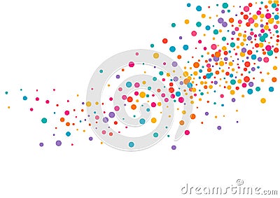 Multicolored Shine Carnaval Vector White Vector Illustration