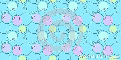 Multicolored soap bubbles seamless pattern Vector Illustration