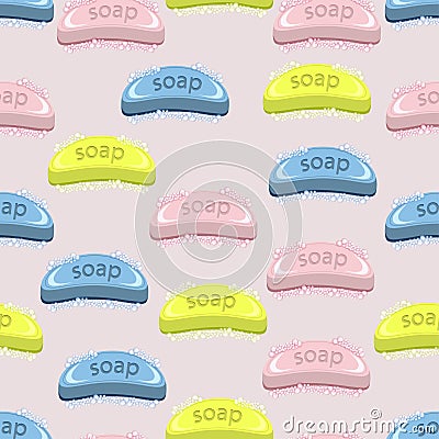 Multicolored soap pattern. vector illustration Cartoon Illustration