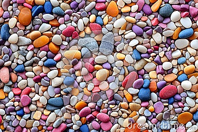 Multicolored stones, creating a stunning and diverse mosaic Stock Photo