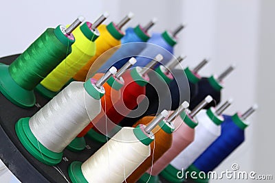 Multicolored threads Stock Photo