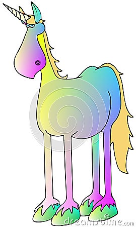 Multicolored unicorn Stock Photo