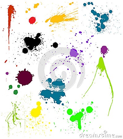 Multicolored vector splats Vector Illustration