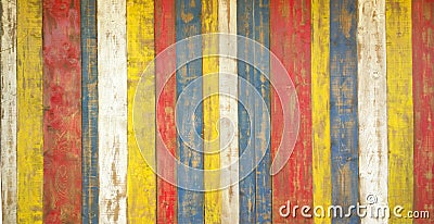 Multicolored wood boards Stock Photo