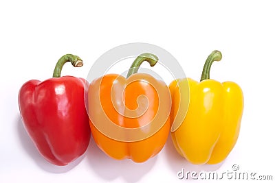 Multicoloured Bell Peppers Stock Photo