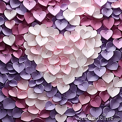 Multicoloured hearts valentine background Stock Photo