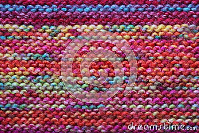 Multicoloured knitted wool background Stock Photo