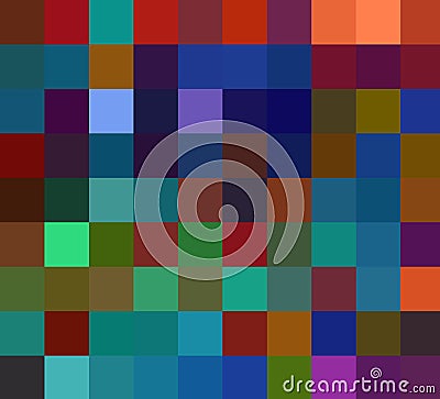 Multicoloured pixels blocks of colour rainbow patterns background wallpaper design geometric shape Stock Photo