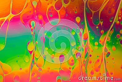 Multicoloured psychedelic soap bubble abstract background Stock Photo