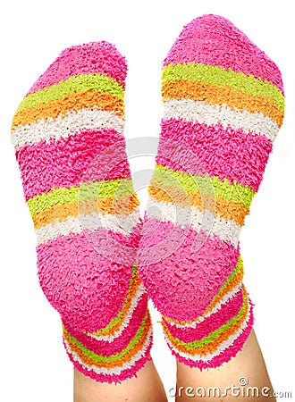 Multicoloured socks Stock Photo