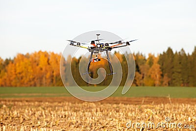 Multicopter with camera Stock Photo