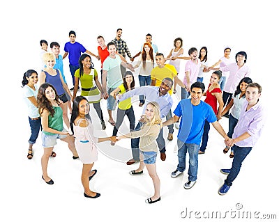 Multiethinic Group of Human Connection Stock Photo