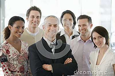 Multiethnic Business People Smiling Stock Photo