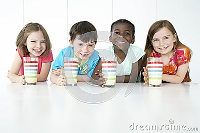 Multiethnic Kids With Colorful Glasses Stock Photo