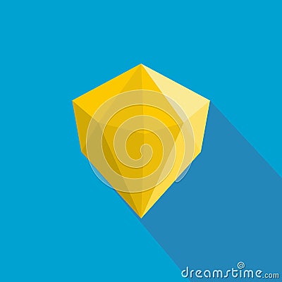 Multifaceted adamant icon, flat style. Vector Illustration