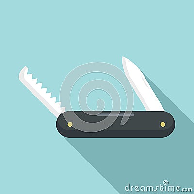 Multifunction knife icon, flat style Vector Illustration