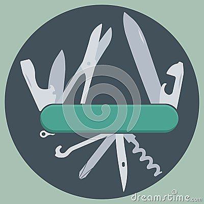 Multifunction knife Vector Illustration