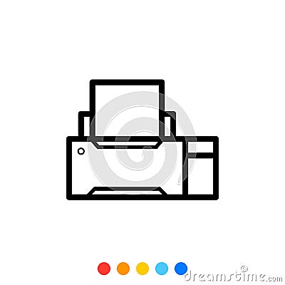 Multifunction printer icon,Vector and Illustration Vector Illustration