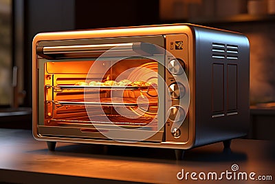 Multifunction toaster ovens with air frying capabi Stock Photo