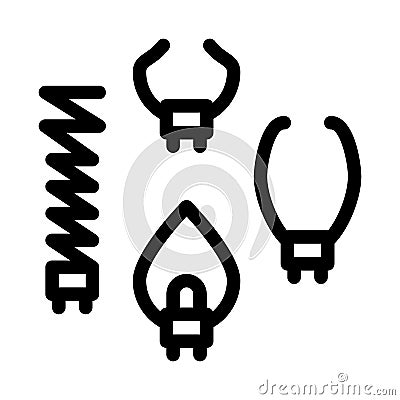 Multifunctional drain cleaning claw icon vector outline illustration Vector Illustration