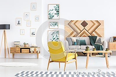 Multifunctional living room interior Stock Photo