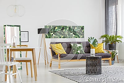 Multifunctional living room interior Stock Photo