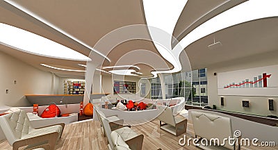 Multifunctional modern interior Stock Photo